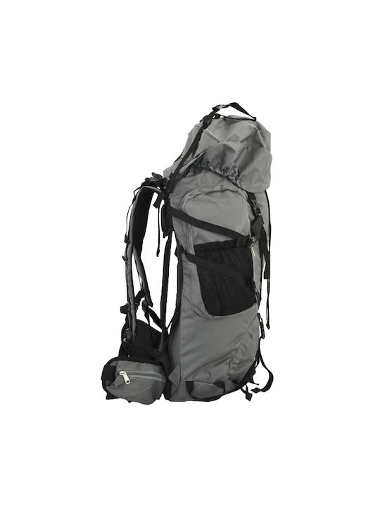 vidaXL Men's Fabric Backpack Waterproof Gray 60lt