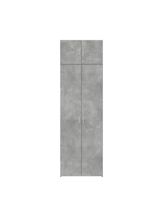 Double Door Wardrobe Gray 70x42.5x225cm