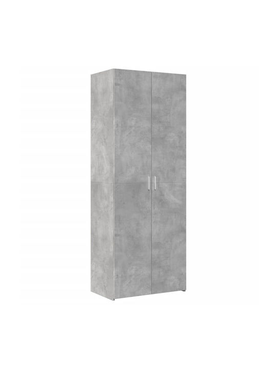 Double Door Wardrobe Gray 70x42.5x225cm