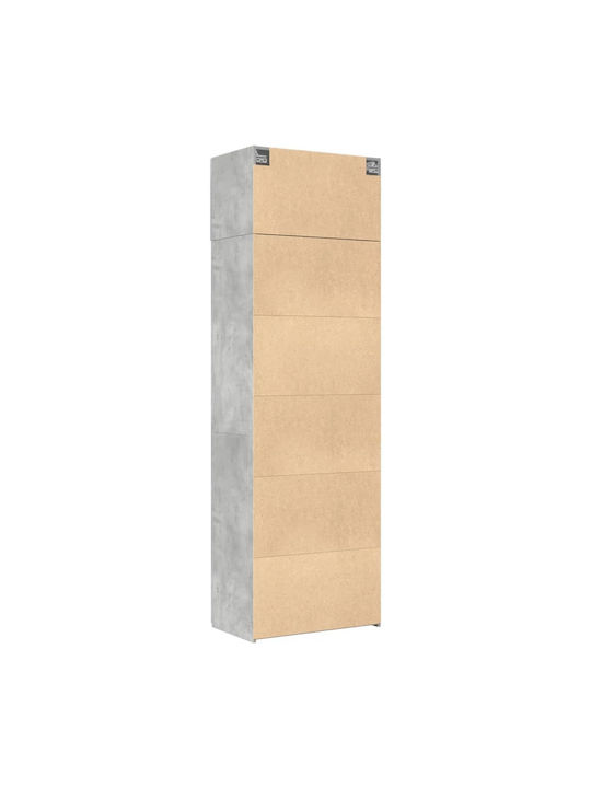 Double Door Wardrobe Gray 70x42.5x225cm