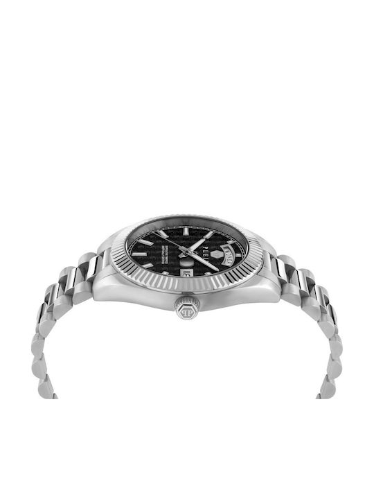 Philipp Plein Men's Watch Battery with Silver Metal Bracelet