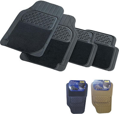 Autoline Set of Front and Rear Mats 4pcs from Rubber Black