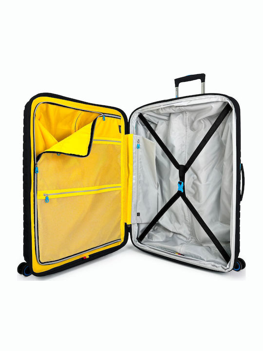 Bg Berlin Expandable Μεγάλη Βαλίτσα Ταξιδίου Σκληρή Μαύρη με 4 Ρόδες Ύψους 76εκ.