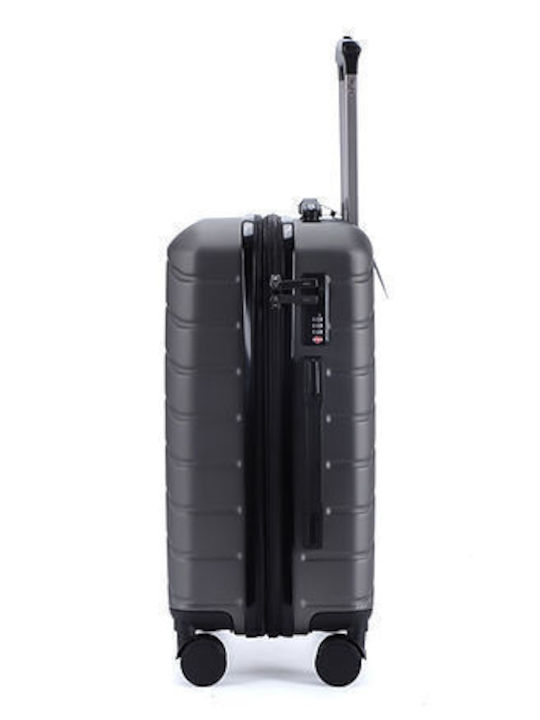 Lavor Cabin Hard Gray Suitcase with 4 Wheels Height 55cm