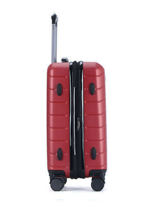 Lavor Cabin Hard Red Suitcase With 4 Wheels Height 55cm