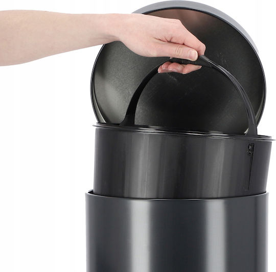Kadax Kadax Mülleimer Aus Inox Mit Pedal Schwarz 14lt