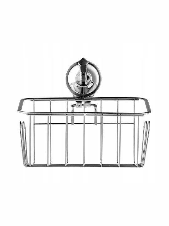 Kadax Wall Mounted Bathroom Shelf Metallic 20x12x16.5cm Silver