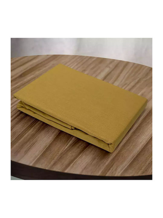 Lino Home Sheet for Single Bed with Elastic 100x200+30cm. Claro Yellow