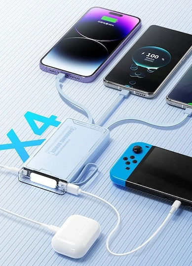 S106 Power Bank 10000mAh 20W mit USB-A Anschluss und USB-C Anschluss Schwarz