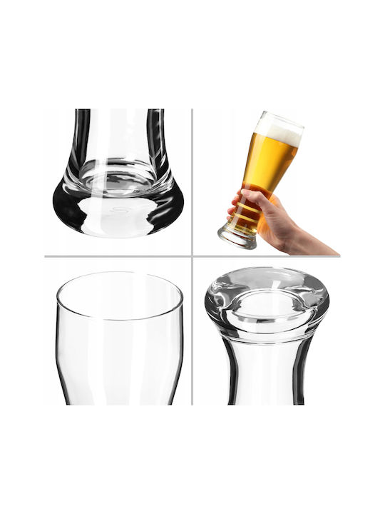 Kadax Set Gläser Bier, μπίρας / Cocktail/Trinken / Wasser aus Glas Mit Stiel 665ml 4Stück