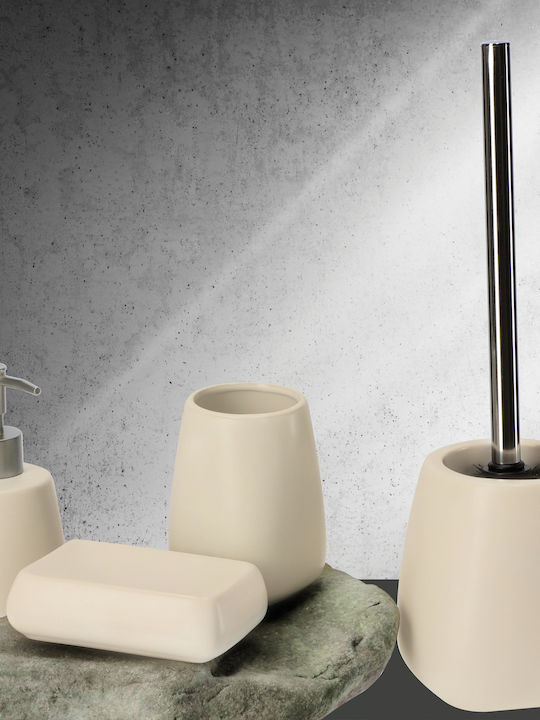 Kadax Keramik Badezimmer Toilettenbürste Beige