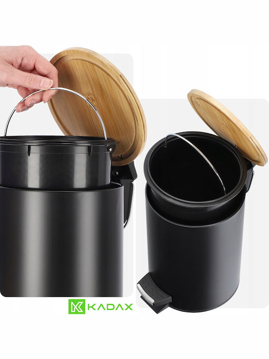 Kadax Metalic Perie de toaletă 3lt Negru