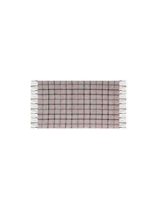 Nef-Nef Homeware Karion Antiderapant Covor Rectangular din iută cu franjuri Bej / Gri