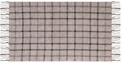 Nef-Nef Homeware Karion Rutschfest Teppich Rechteckig Sommer aus Jute mit Fransen Beige / Grey