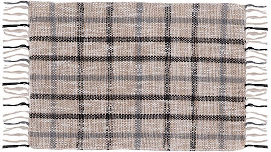 Nef-Nef Homeware Karion Rutschfest Teppich Rechteckig Sommer aus Jute mit Fransen Beige / Grey