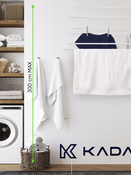 Kadax Πτυσσόμενη Απλώστρα Κρεμαστή με Μήκος Απλώματος 3m