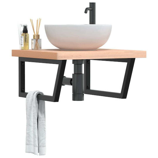 vidaXL Waschtisch ohne Waschbecken L60xB60xH4cm Beech