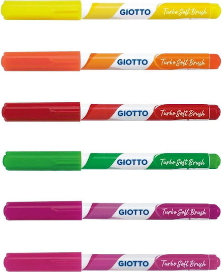 Giotto Turbo Soft Neon Zeichenmarker Set 6Stück