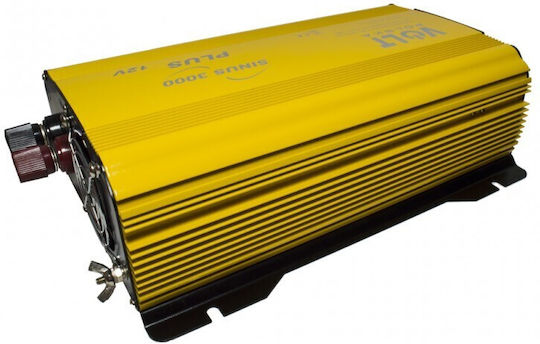 Volt Polska Inverter Αυτοκινήτου Τροποποιημένου Ημιτόνου 3000W για Μετατροπή 12V DC σε 230V AC