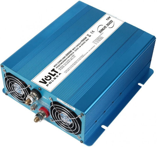 Volt Polska Inverter Αυτοκινήτου Καθαρού Ημιτόνου 1500W για Μετατροπή 12V DC σε 220V AC