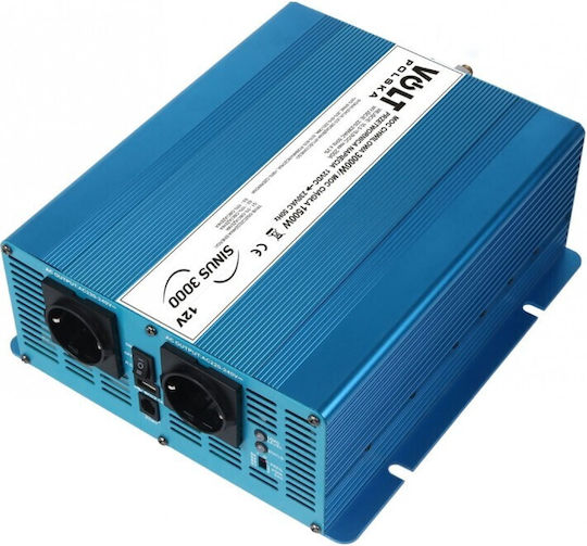 Volt Polska Inverter Αυτοκινήτου Καθαρού Ημιτόνου 1500W για Μετατροπή 12V DC σε 220V AC