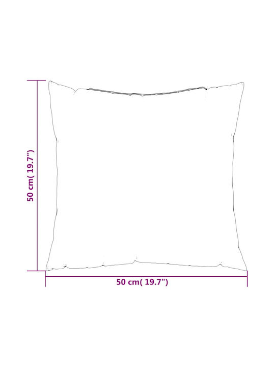 vidaXL Waterproof Garden Sofa Cushion Gray 4 Pieces 50x50cm