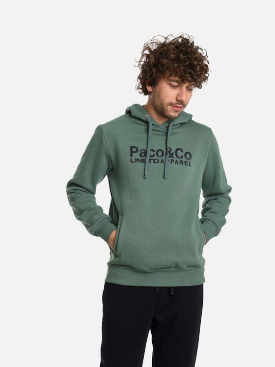 Paco & Co Men's Sweatshirt with Hood Green