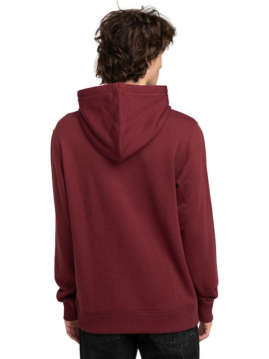 Element Cornell Men's Sweatshirt with Hood and Pockets Burgundy