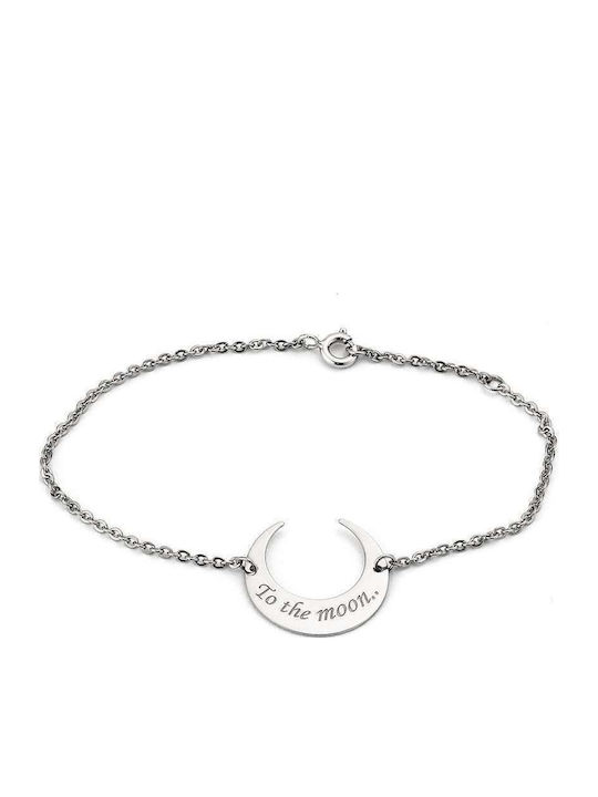 Goldsmith Women's Silver Chain Bracelet Gold Plated 18cm