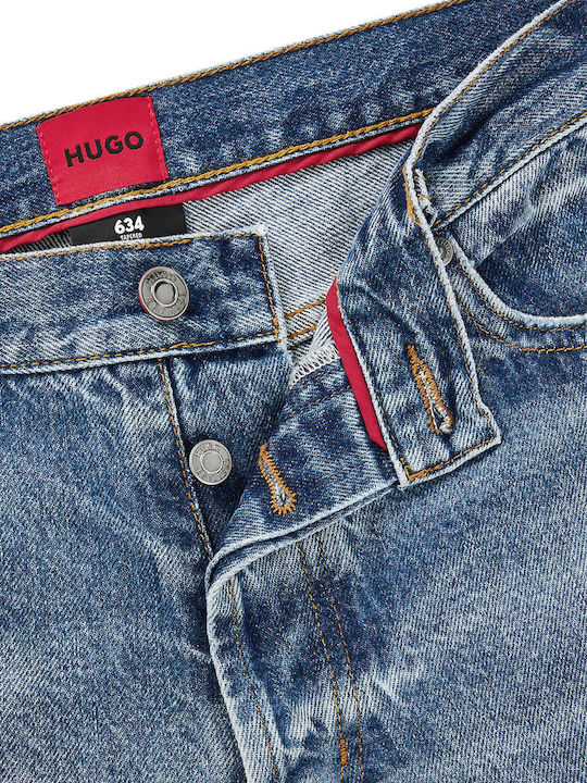 Hugo Herren Jeanshose in Tapered Linie Blau