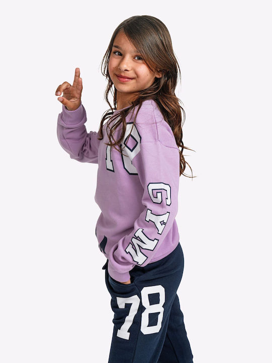 Funky Kids Sweatpants Set Lilac 2pcs