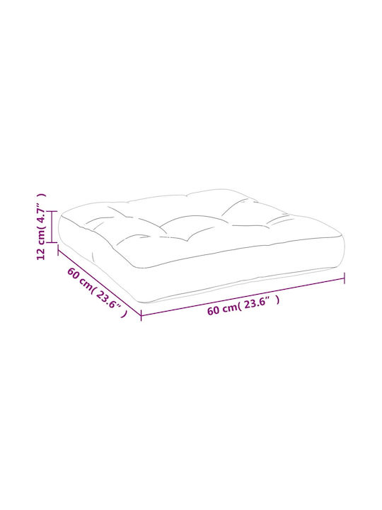 vidaXL Pernă Waterproof Pentru Bancă Perne Pentru Scaune De Grădină Bej 60x60cm