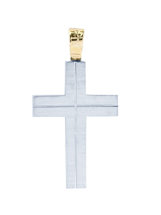 Fa Cad'oro White Gold Cross 14K Double Sided