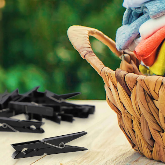 Kadax Clothespins made of Plastic 20pcs Black