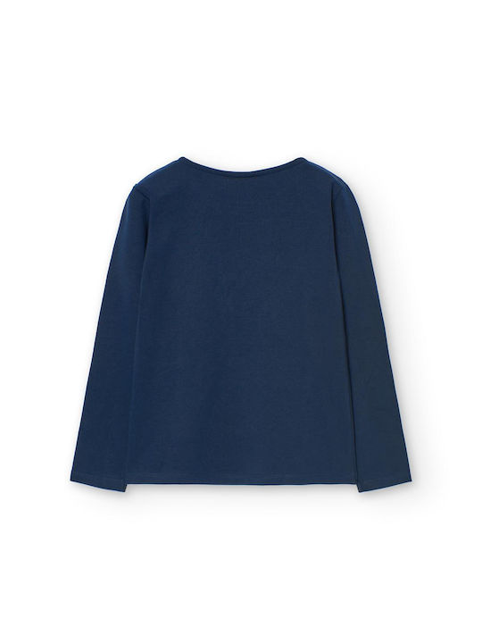 Boboli Kids Blouse Long Sleeve Navy Blue