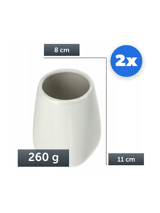 Kadax Cup Holder Ceramic White