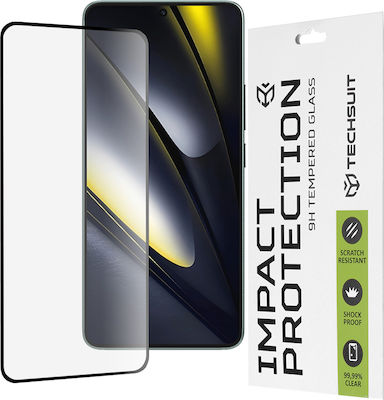 Techsuit Full Glue Full Face Tempered Glass Μαύρο (Xiaomi Poco F6)