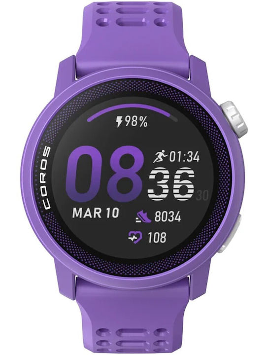 Coros Pace 3 Smartwatch με Παλμογράφο (Μωβ)