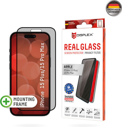 Displex Real Glass 3D 0.33mm Full Face Tempered Glass (iPhone 15 Plus / 16 Plus)
