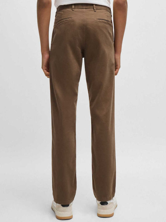 Hugo Boss Trousers Chino Elastic in Slim Fit Brown