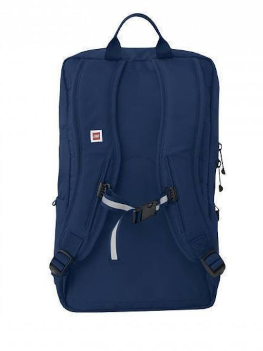 LEGO Brick School Bag Backpack Junior High-High School Blue with Water Bottle Holder 18Liters