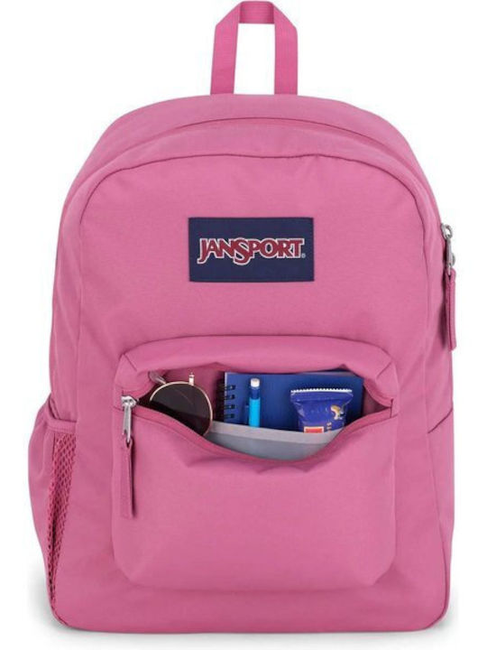 Jansport Cross Town School Bag Backpack Junior High-High School in Purple color