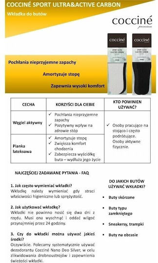 Coccine Ανατομικοί Πάτοι Обувки 103074/BLACK3940 2бр