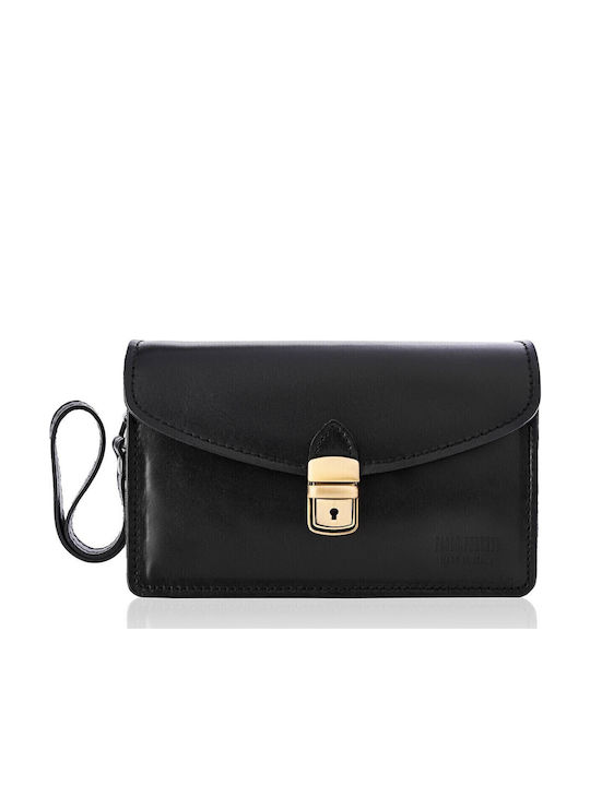 Leder Herrentasche Geldbörse Schwarz