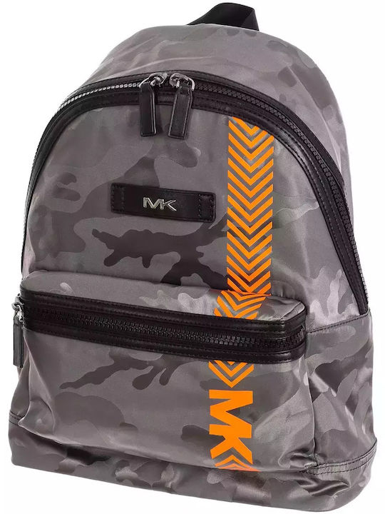 Michael Kors Kent Camouflage Σχολική Τσάντα Πλάτης Γυμνασίου - Λυκείου σε Γκρι χρώμα