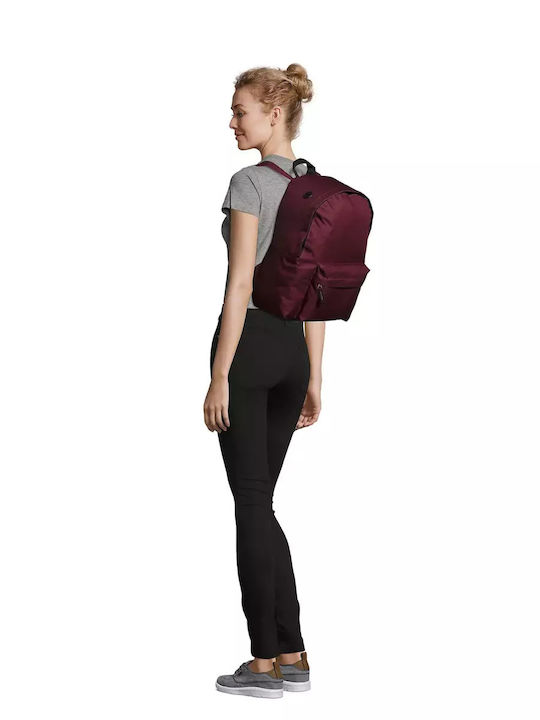 Sol's Rider Burgundische Schulranzen Rucksack für Junior High-High School 15,7l 28 x 14 x 40cm