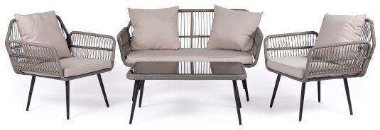 Set De sufragerie pentru exterior Amorgos Gri 4buc