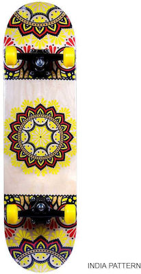 Athlopaidia Complete Shortboard 12.20" Yellow India Pattern