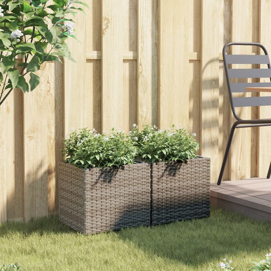 vidaXL Set of 2 Plastic Planters vidaXL Set of 2 Plastic Planters