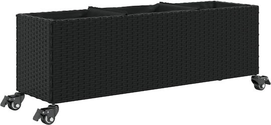 vidaXL Garden Set 3 Planters Plastic Black